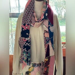 Vintage Floral Patchwork Scarf